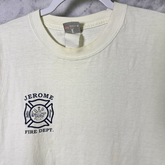 Vintage Y2K Jerome Fire Department T Shirt Mens Large White - Picture 3 of 14